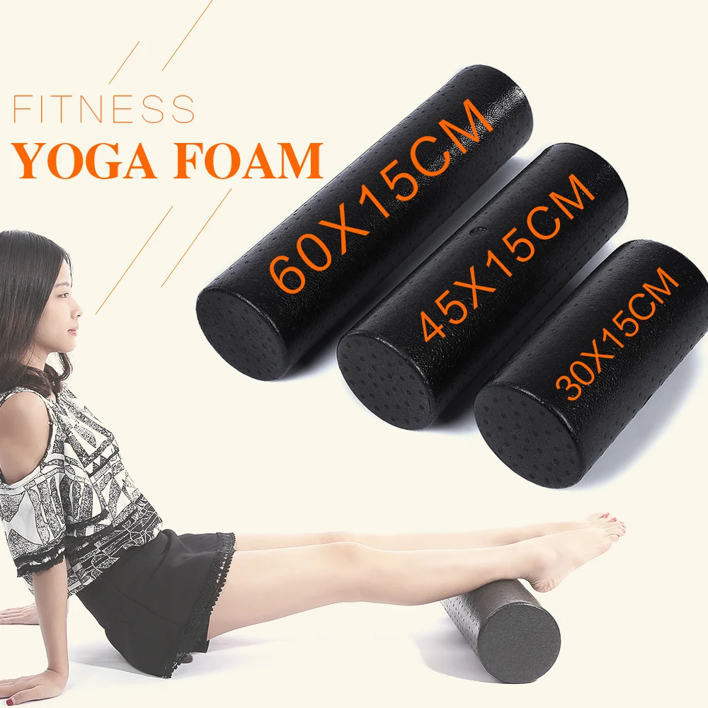 

EPP Yoga Gym Exercise Fitness Massage Equipment Foam Roller Block Muscle Relaxation Physical Therapy Black 30cm 45cm 5.9 inches