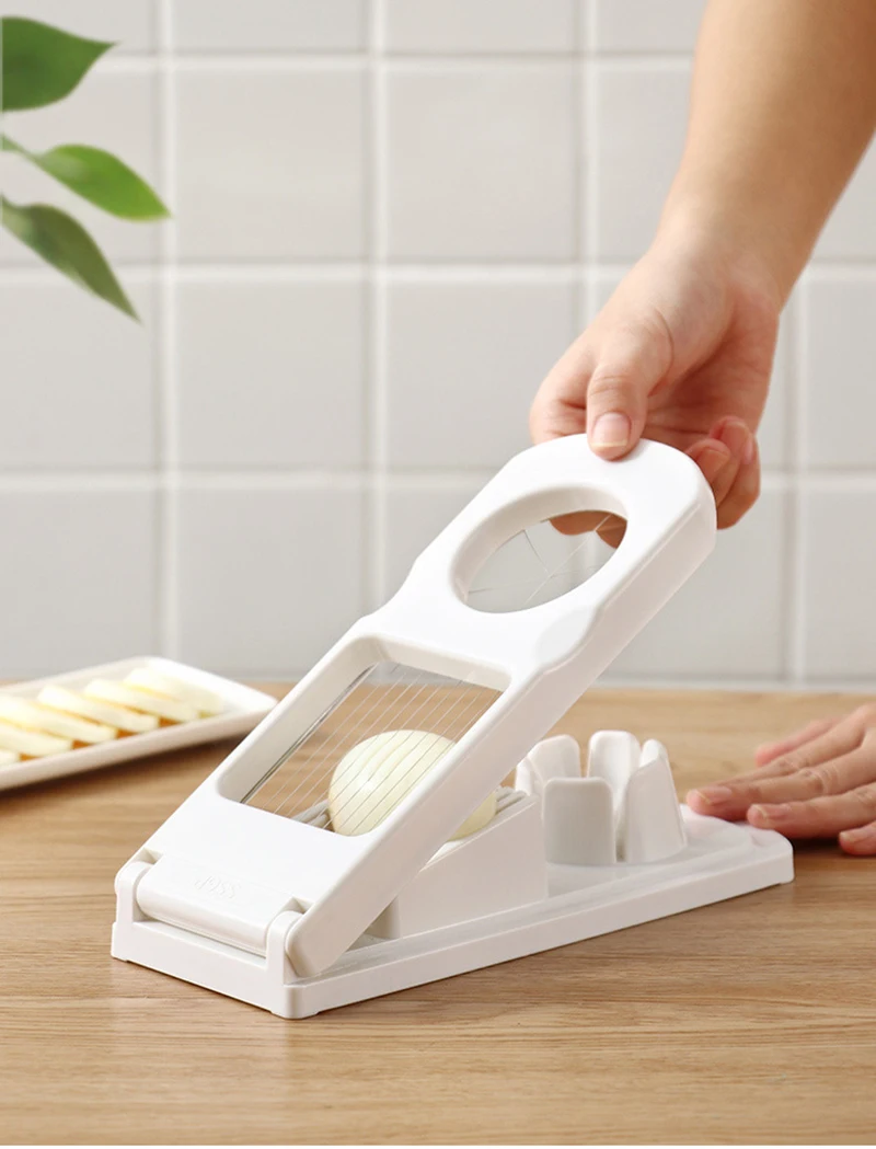 Kitchen Accessories Egg Slicer Multi-Function Eggs Divider Cutter 2in1 Egg Splitter Manual Fruit Food Slicers Chopper Slice Tool