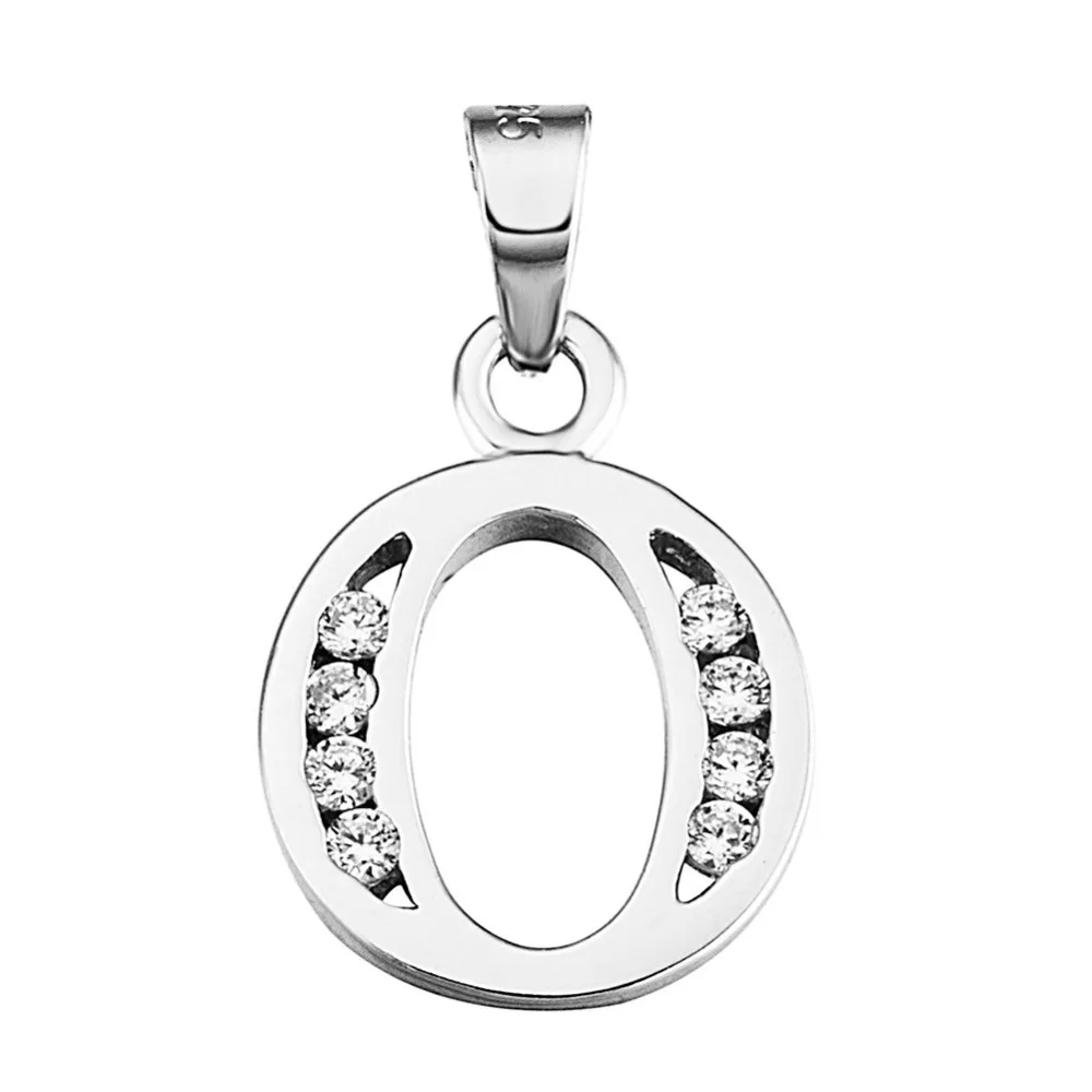 JINSE Серебро 925 Письмо A B C D E F g H I J K L M N O P Q R s t u V W X Y Z Ювелирные изделия из кристаллов