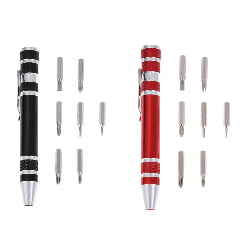 

Multifunction 8 In 1 Mini Screwdriver Set Aluminum Precision Pen Screw Driver Repair Tools Kit for Cell Phone Hand Tool Set