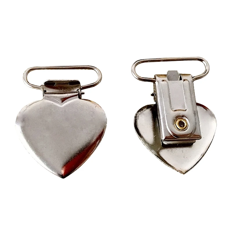 25-Heart Shaped дюймов 1 inch Iron Suspender Clips-с прямоугольными вставками