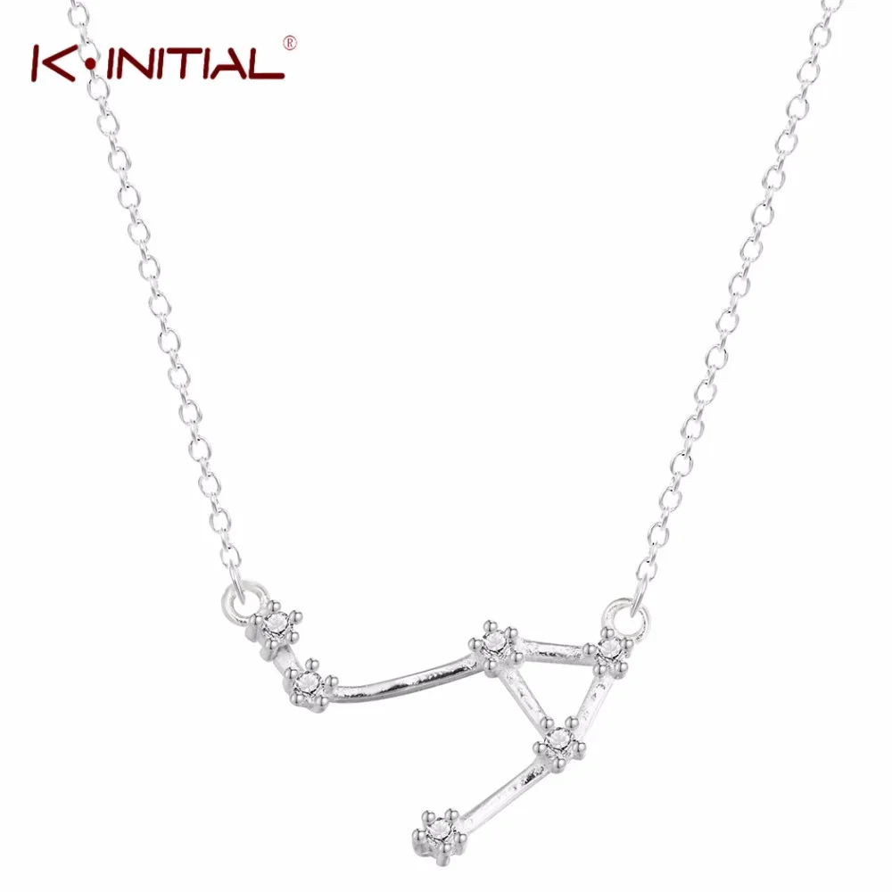 Kinitial 1 шт. серебро 925 весы знак зодиака астрологическое ожерелье созвездие s &amp
