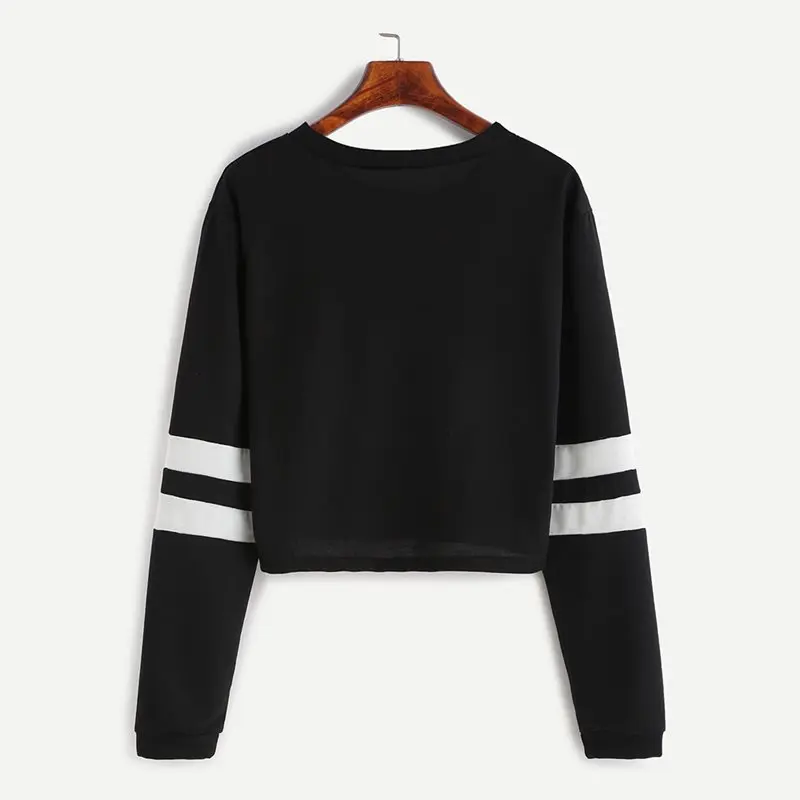 Women Hoodie Oversize 2019 Stripe Harajuku Hipster Goth Girl Streetwear Red Hip Hop Short Sweatshirt Black Casual Hoodies Autumn Women Hoodie Oversize 2019 Stripe Harajuku Hipster Goth Girl Streetwear Red Hip Hop Short Sweatshirt Black Casual Hoodies Autumn