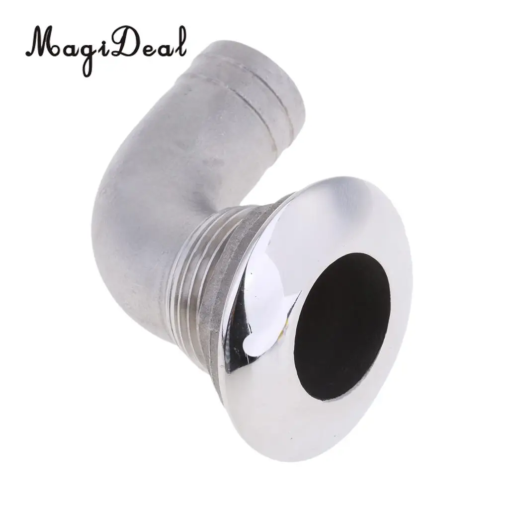 MagiDeal 25mm 316 Stainless Steel Boat Deck Drain Scupper 90 Degree Water Sports Rowing Boats for Kayak Canoe Rafting Boating