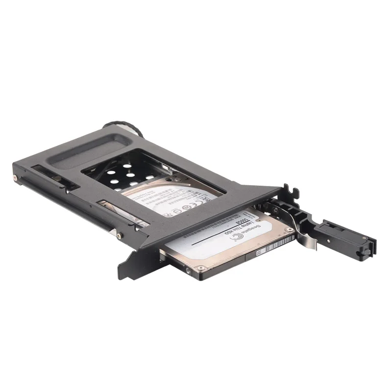  Carcasa de aluminio 2.5in soporte sata HDD PCI ranura de expansión SATA hot swap soporte móvil para