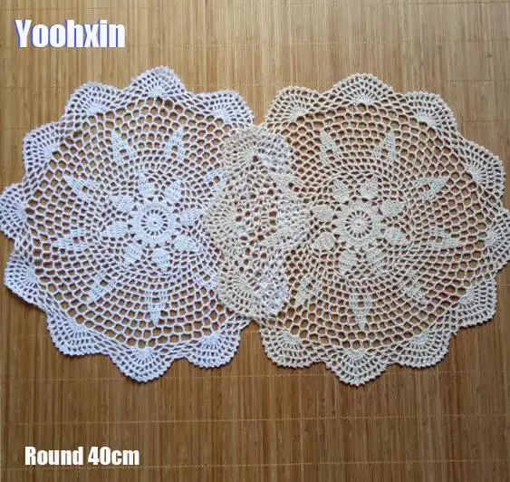 40 سنتيمتر جديد الدانتيل القطن الكروشيه تحديد الموقع كأس كوستر القدح المطبخ الشراب الطعام الجدول مكان حصيرة القماش الشاي القهوة المفرش عيد ا...