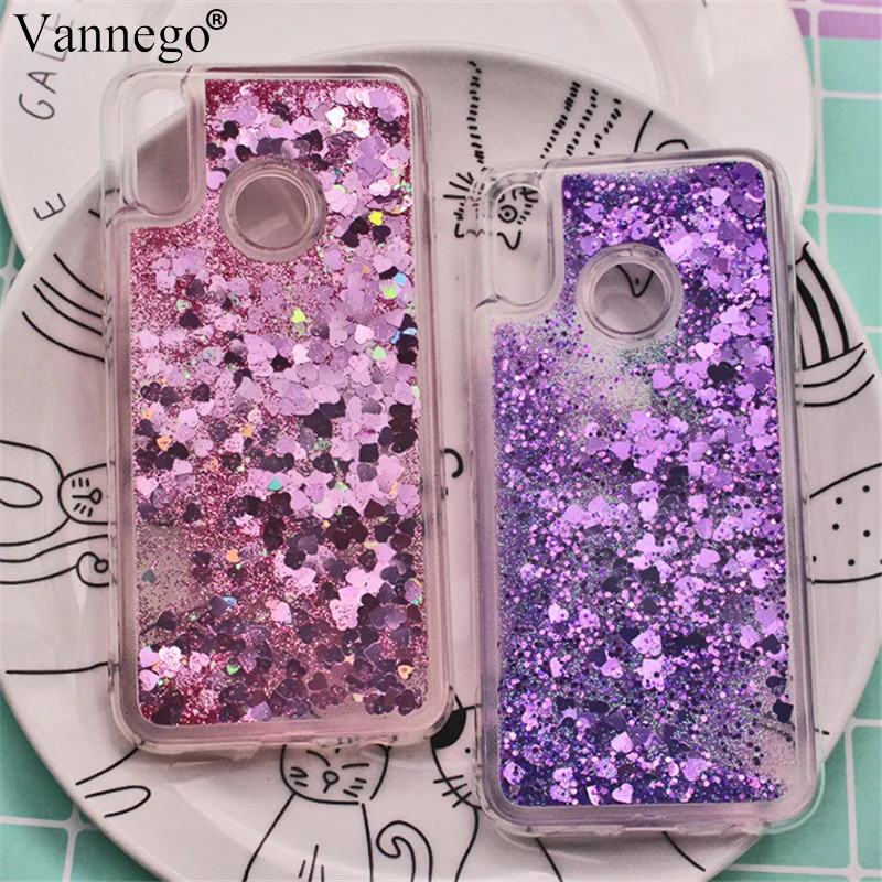 

Vannego for coque huawei P20 Lite P20 case Dynamic Liquid Glitter Colorful Quicksand soft TPU Back water cover Case