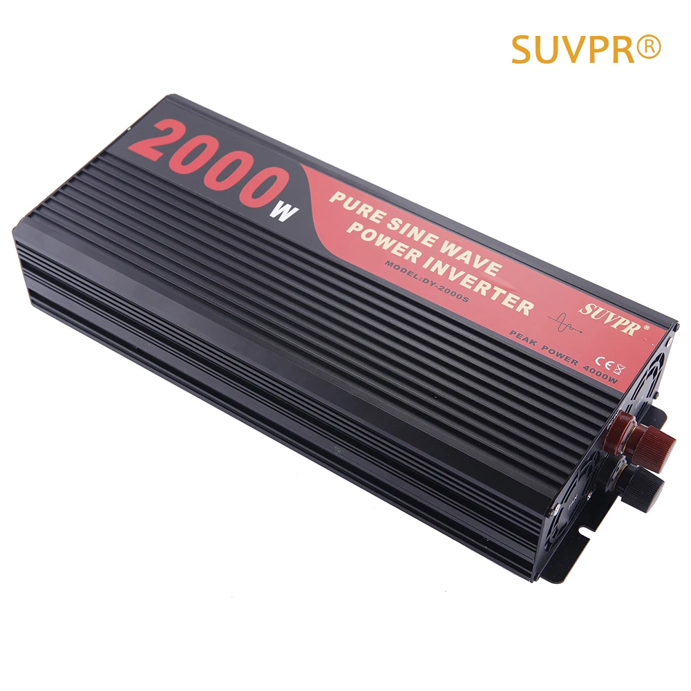SUVPR 2000W pure sine wave automotive inverter 12V dc to ac 220V 50Hz car power voltage converter rv traveler adapter SUVPR 2000W pure sine wave automotive inverter 12V dc to ac 220V 50Hz car power voltage converter rv traveler adapter