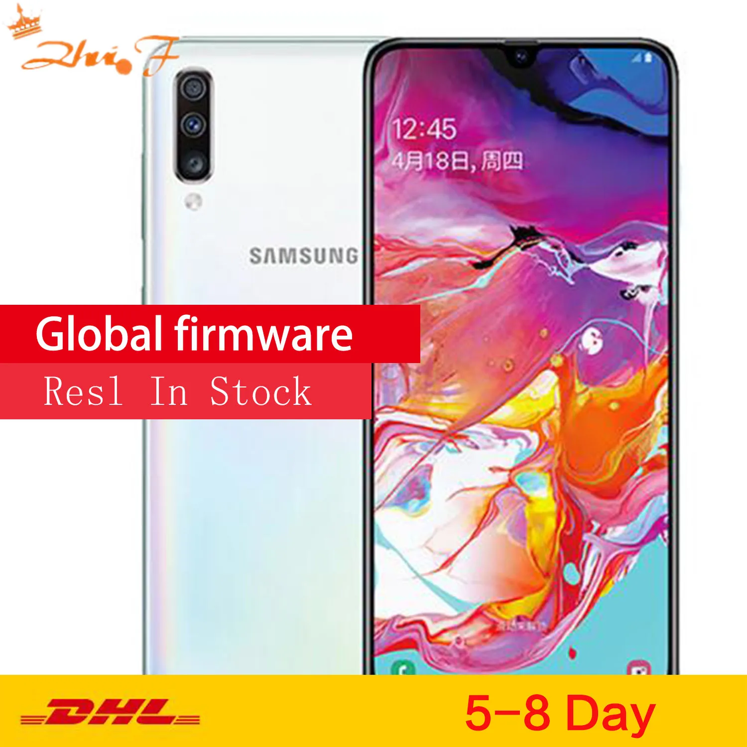 Samsung Galaxy A70/a7050 6 GB/128 GB Pantalla Completa teléfono móvil pantalla grande huella dactilar tarjeta Dual espera Dual - 1