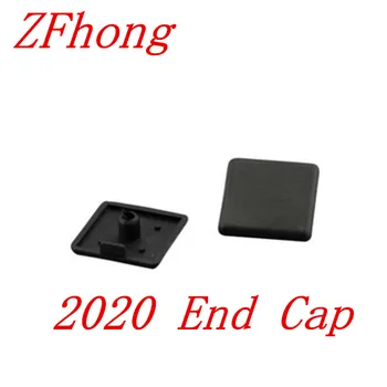 

100pcs 2020 Plastic end cap cover plate black for EU aluminum profile prat 2020 end face nylon rubber cover cap workbench