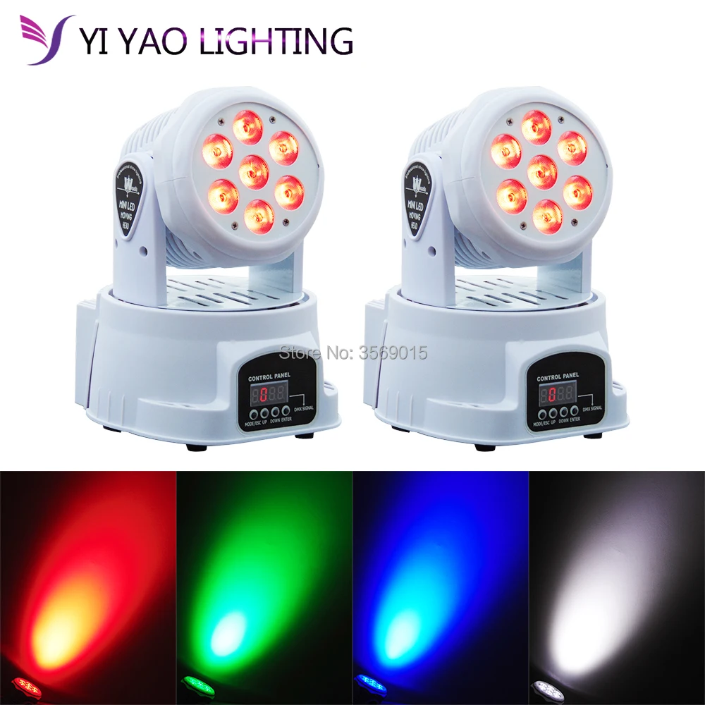

2pcs/lot rgbw moving head 7x12W led DMX Wash dj stage light disco party moving heads
