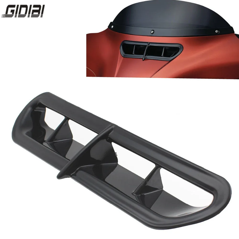

Motorcycle Black Front Fairing Vent Bezel Accent For Harley Touring FLHX FLHXS FLHTCU 2014-2015 Trike