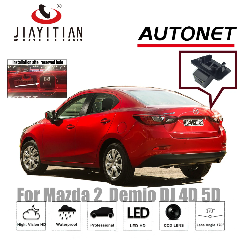 JIAYITIAN камера заднего вида для Mazda 2 DEMIO DJ~ с забронированным отверстием CCD/ночное видение/камера заднего вида/резервная парковочная камера