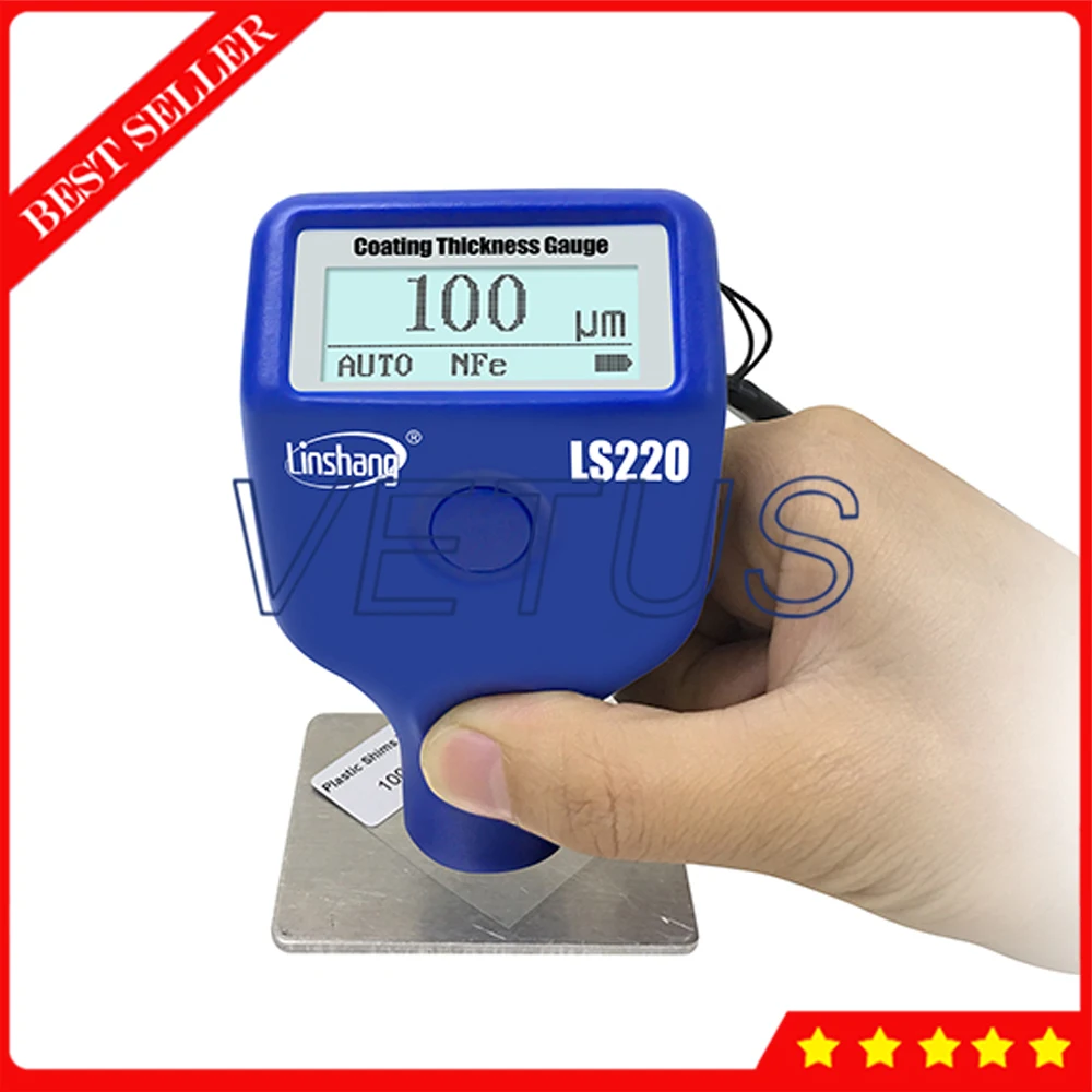 

LS220 Automotive paint Thickness Tester Portable Coating Thickness Gauge Fe/NFe For Non magnetic and Non conductive Coatings
