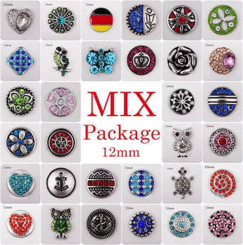 

Bulk Wholesale Mix Sales 50pcs/100pcs/200pcs/500pcs/bag Random Choice 12mm Vocheng Ginger Snap Jewelry Vn-723