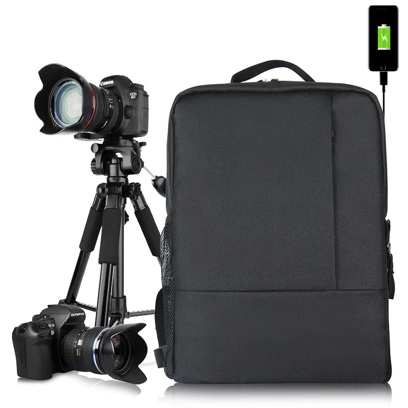 

Photography Digital DSLR Photo Backpack Travel Backpack Camera tripod Backpack USB Charge Laptop Computer Backpack For Student