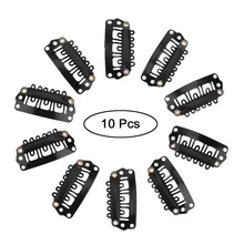 10 шт./партия сплав парик заколки для волос наращивание Черный Бежевый парик расчески заколки для волос для ткать клип на наращивание 32 мм U/провод форма