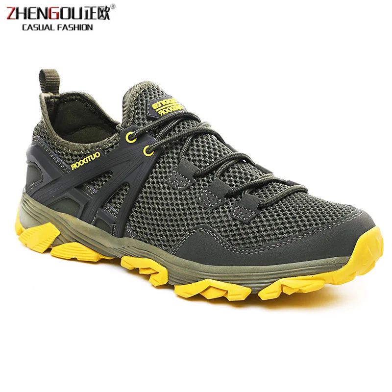 

zhengou Large Black Size Plus Gray Green Blue Yellow Men Shoes Designer 2019 New Summer Fashion Brand High Quality Sneakers