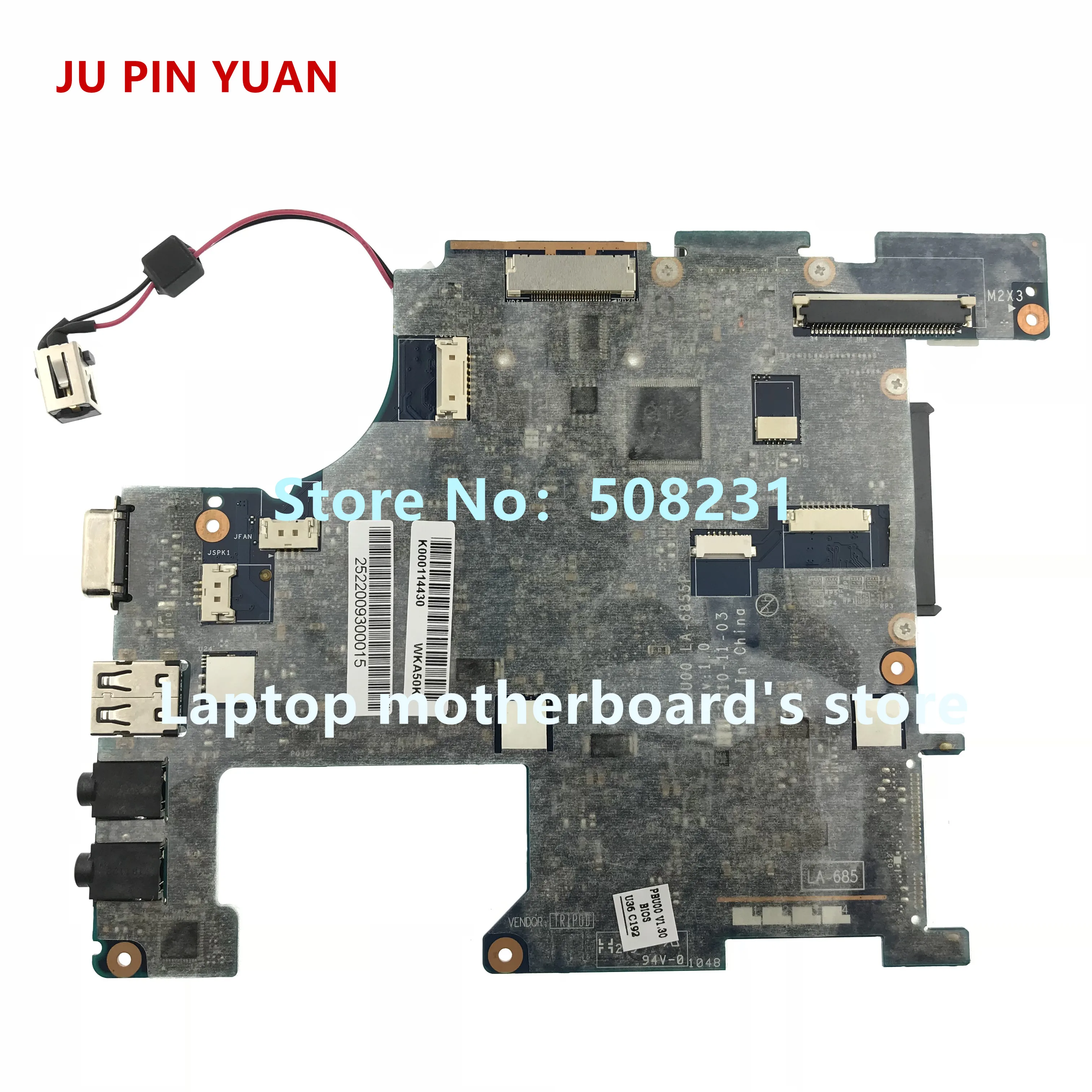 JU PIN юаней для Toshiba Mini NB500 NB505 Материнская плата ноутбука K000114430 LA-6855P полностью протестированы