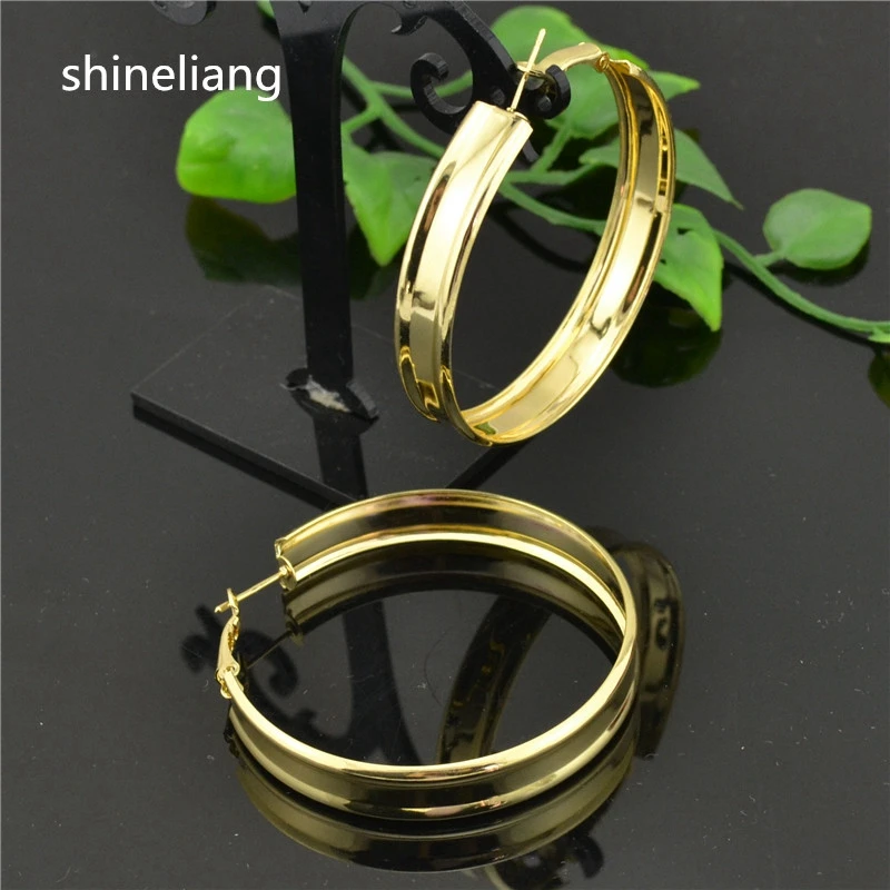 Shineliang 2018 большой круг обруч серьги для женщин модные женские ювелирные изделия