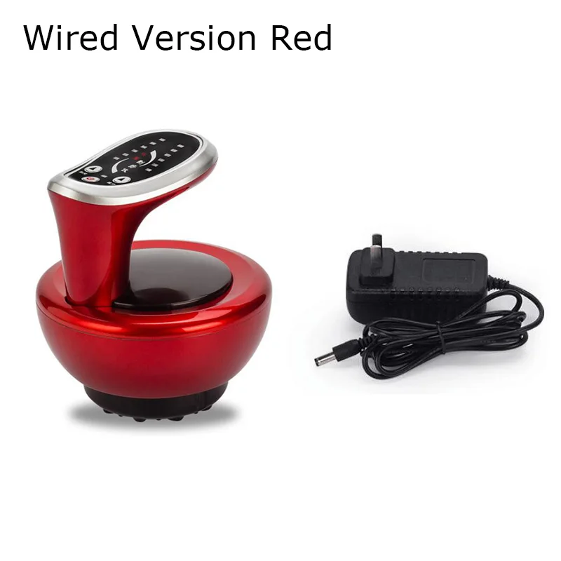 Электрический вакуумный баночный массажер гуаша всасывания соскальзывания для spa массажа тела инструмент магнитные волны физиотерапии Очистки Влажной терапии - Цвет: Wired Red