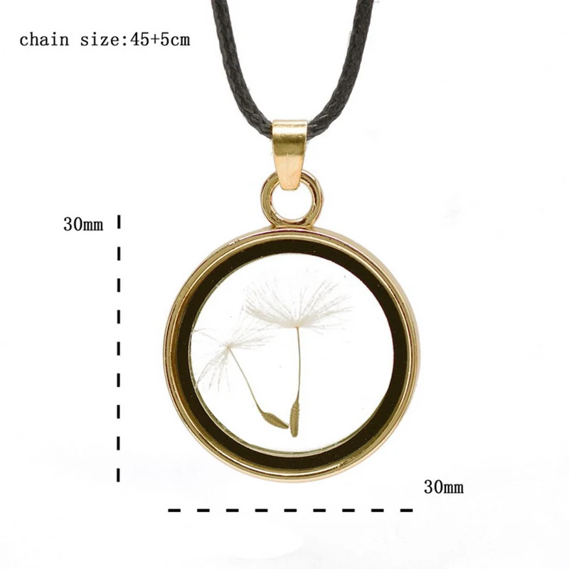 Floating Locket Glass Pendant Necklace 
