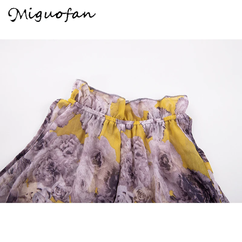 Женское длинное платье с лямкой на шее Miguofan летнее свободное открытыми плечами и