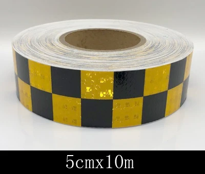 5cmx10m Самоклеящая свестражая предупреждающая лента 5 см х 10 м для знакова ела - Цвет: 5cmx10m