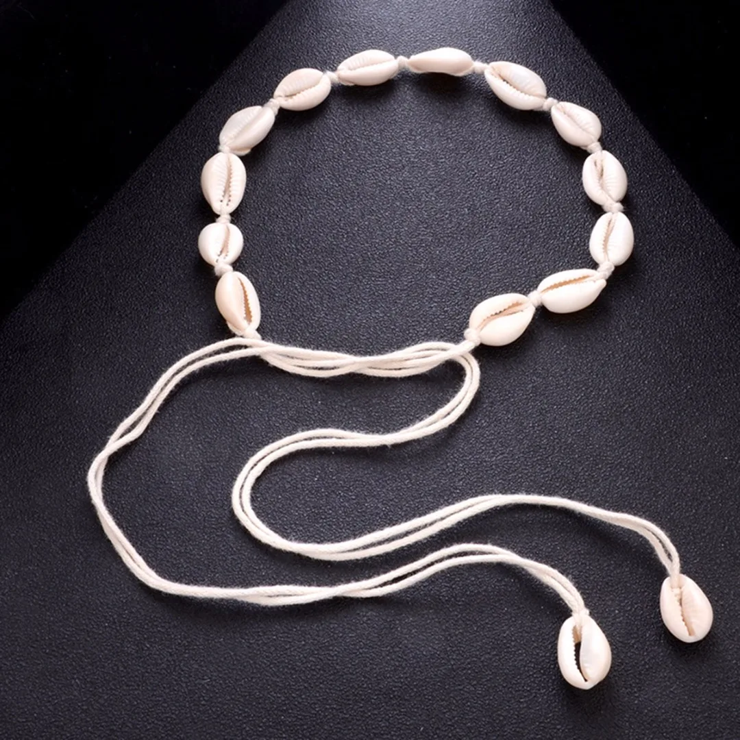 Boho Natural Sea Shell Choker Chain Simple Minimalist Collar Necklace Shell Choker Summer Beach Tassel Jewelry For Women