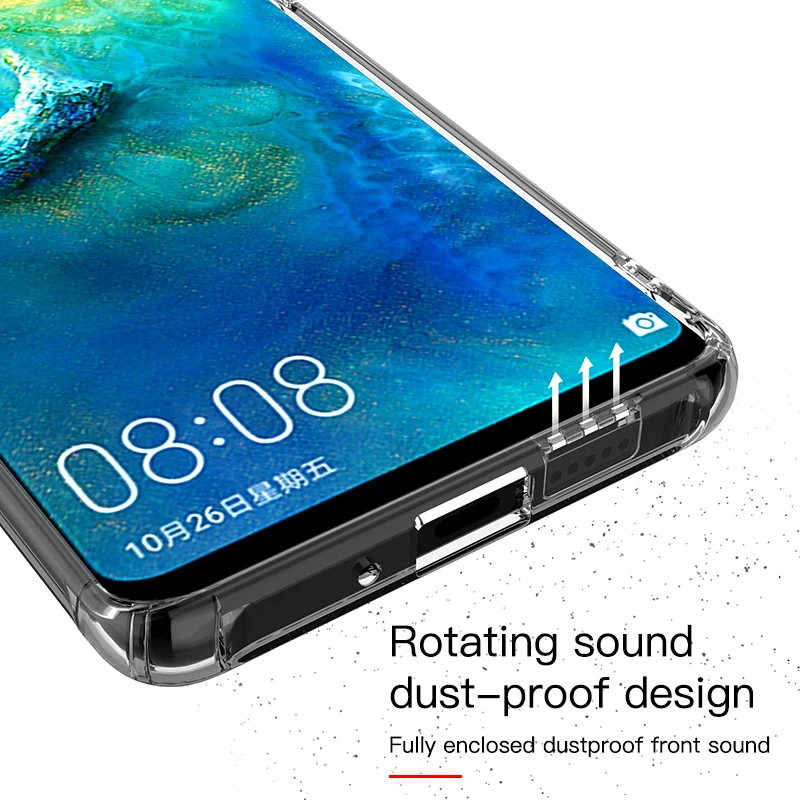 Akcoo противоударный ТПУ толстый чехол для Huawei P30 Pro Корпус с звуковым