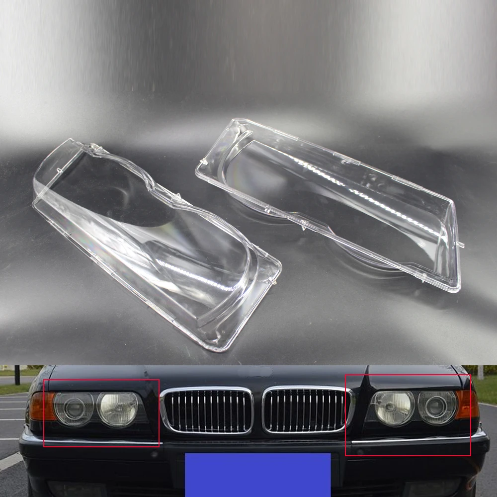 

Car Headlight Headlamp Lens Cover For BMW 7 Series E38 Facelift 99-01 Top Left Right 63128386953, 63128386954