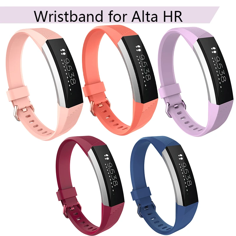 Soft Silicone Watchband Replacement Adjustable Wrist Band Watch Strap Clasp for Fitbit Alta HR Smart Wristband Bracelet | Электроника