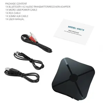 

Music Adapter 2 in 1 Wireless Bluetooth 4.2 Audio Transmitter Receiver TV Car Music Receiver Universal For Headphone Speaker