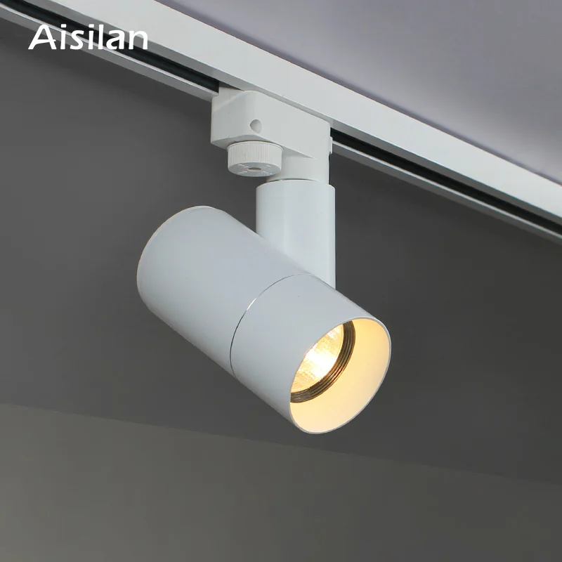 Aisilan الحديثة أدى المسار الأضواء سقف ساقط مزود بإضاءة مصابيح 360 + 180 زاوية قابل للتعديل AC85-260V 5/7 W تركيبات الإضاءة المعيشة غرفة متجر