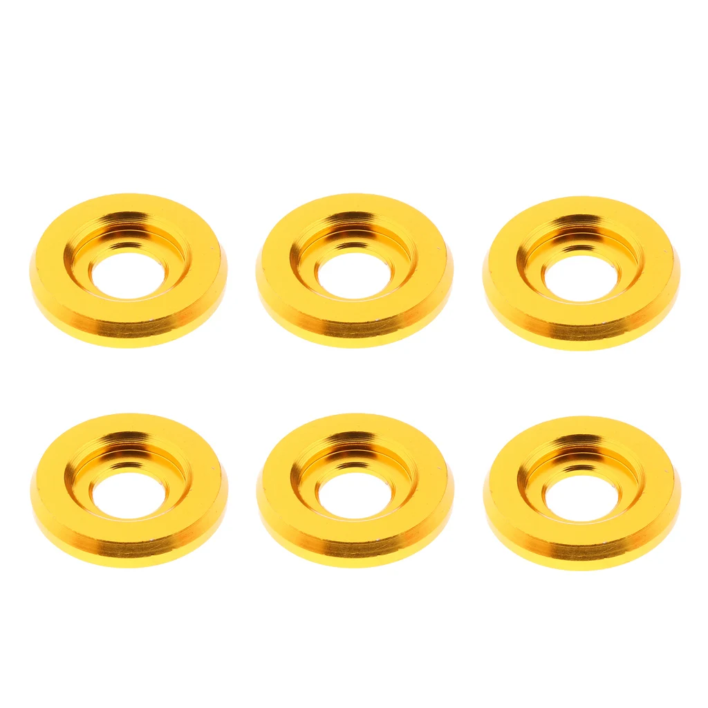 6 Sets Car Aluminum Fender Bumper Washer Bolt Engine Bay Screw Kit High Strength Corrosion Resistant