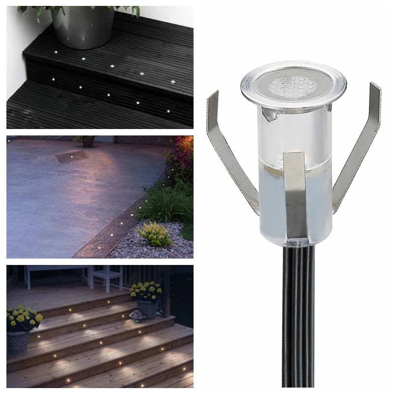 

50pcs/Lots Led Path Light with Transformer Mini Small Floor Underground Room Deck Lamp Warm White Cold White Blue 0.4W SMD2835