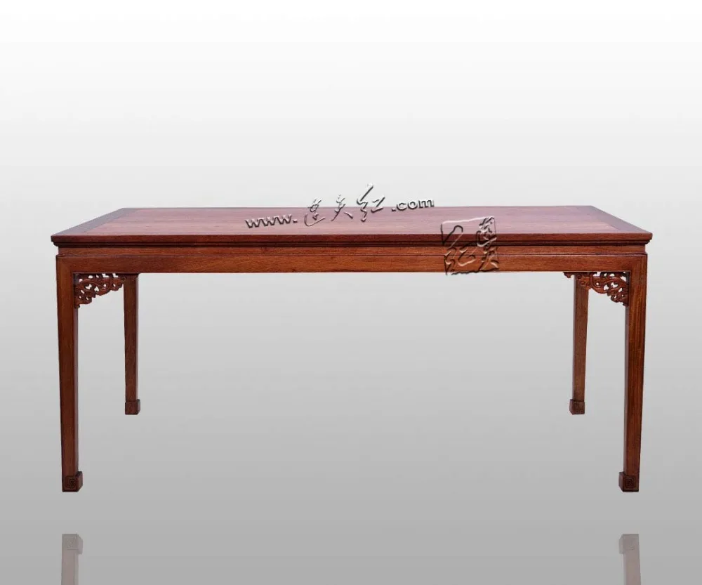 Burma Rosewood Bureau 6 мест длинный твердый деревянный стол мебель для дома Прямоугольный Обеденный стол Китай Ming& Qing классические фитинги