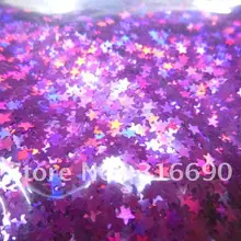Фиолетовая звезда лазерная палитра блесток дизайн ногтей полосы для DIY украшения 30 г/пакет