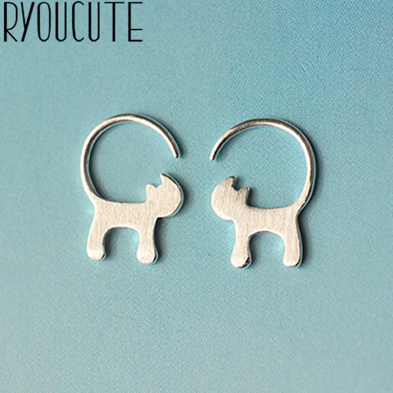 Bijoux, богемные серьги для девушек, 925 пробы, серебряные, кошачьи серьги для женщин, свадебные, массивные ювелирные изделия, Pendientes