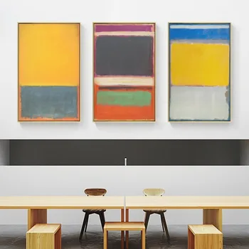 

Vintage Abstract Red Yellow Colorful Master Oil Prints Canvas Painting Posters Wall Art Pictures for Living Room Home Decor