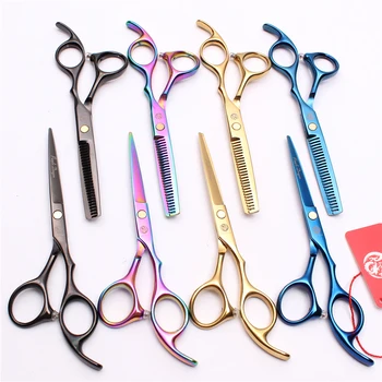 

1Pair Z1005 5.5" 16cm Purple Dragon Stainless Hairdressing Scissors Thinning Shears Cutting Scissors Professional Hair Scissors