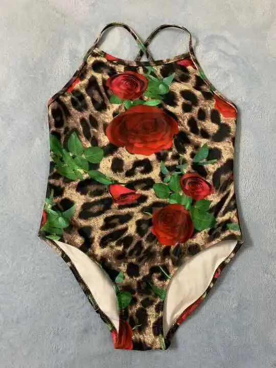 

Girl's flower one-piece swimsuit
