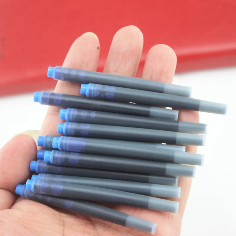 10PCS Ink Cartridge Portable blue Fountain Pen Ink Cartridges with