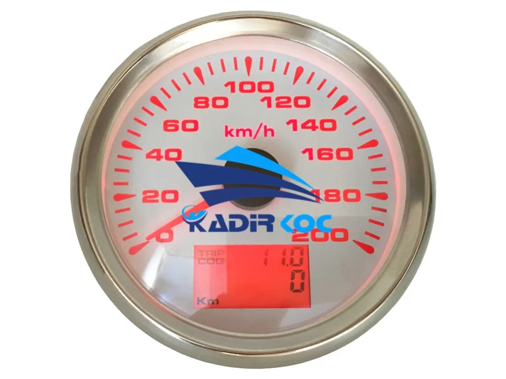 1 шт. авто и морской 0-200 км/ч водонепроницаемые gps датчики спидометра lcd Спидометр 85 мм Trip COG скорость Диаграмма 9-32VDC с датчиком