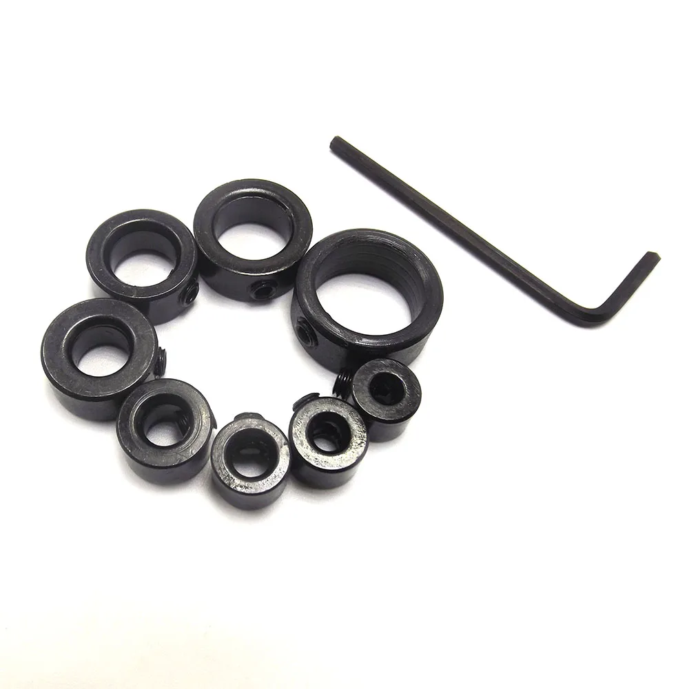 7pcs Drill Chuck Drill Holes Drill Depth Stop Collars Dowels Shaft Chuck with Hex Wrench Consistent Drilling Dremel Rotary Tools