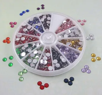 

Multi option 2mm/3mm/4mm/5mm Mix Color Rhinestone Decoration and Nail Art F1001