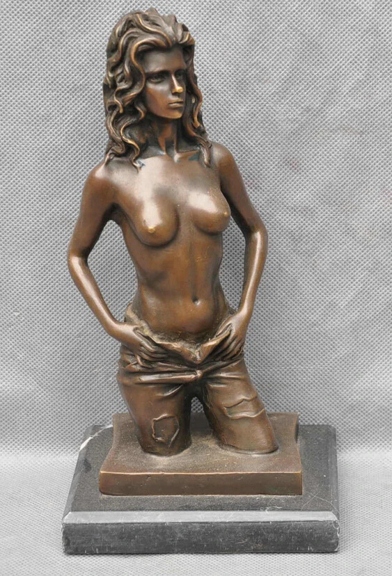 

bi003739 9 Bronze Copper Sexy Naked Women Upper part Art Sculpture Statue
