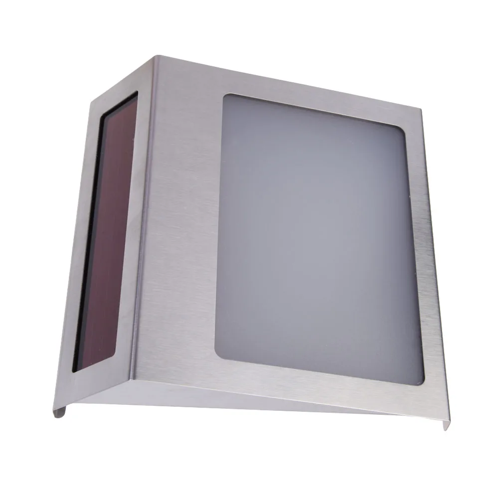 3 LED Outdoor Solar Light Stainless Solar Powered Illumination Doorplate Wall Lamp House Street Alphanumeric Number