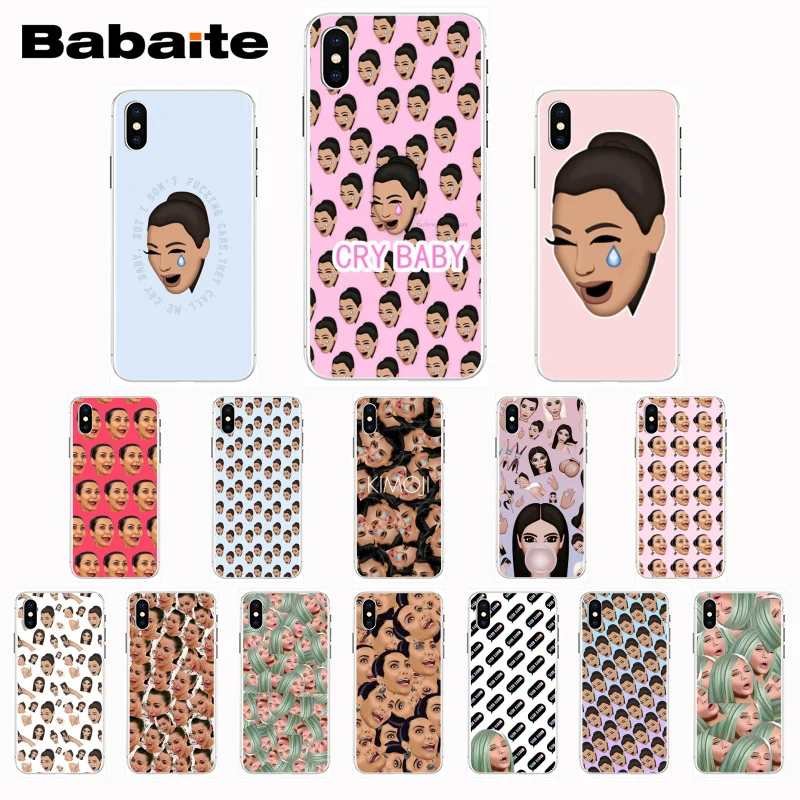 

Babaite Kimoji Kim Kardashian kanye north kylie jenner Phone Casefor iPhone Xr XsMax 8 7 6 6S Plus Xs X 5 5S SE11 11pro 11promax