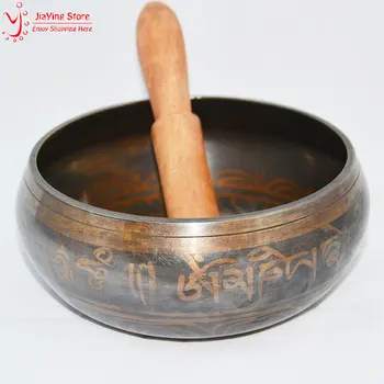 

New 14.5cm Yoga Tibetan Singing Bowl Himalayan Hand Hammered Chakra Meditation Religion Belief Home Decoration Crafts Home Decor
